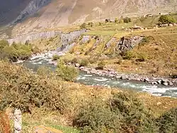 Horní tok řeky v Gruzii