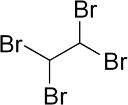 Strukturní vzorec 1,1,2,2-tetrabromethanu
