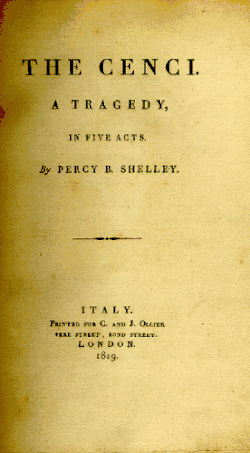 Titulní list prvního vydání tragédie z roku 1819