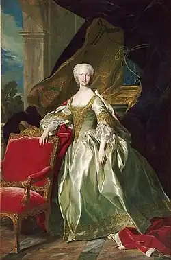 Infantka Marie Tereza Španělská, budoucí francouzská dauphinka, cca 1745, zámek ve Versailles