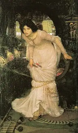The Lady of Shallot Looking at Lancelot(1894)