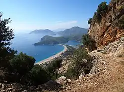 Lýkijská cesta poblíž začátku ve Fethiye