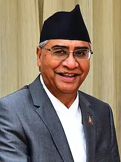 Šér Bahádur Deuba (24. srpna 2017)