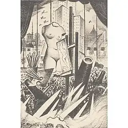 The Spirit of Progress (Duch pokroku), litografie, 1933, 24,5 x 16,5 cm