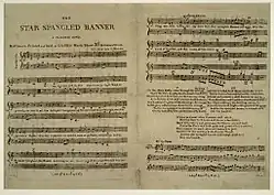 První výtisk písně z roku 1814