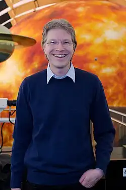 Bruno Leibundgut v plzeňském science centru Techmania v únoru 2014.