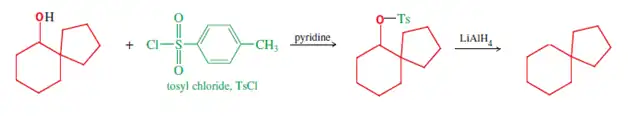 Příprava spiranů redukcí spiroalkoholů
