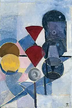 Theo van Doesburg, 1916, Kompozice II (zátiší), olej na plátně, 45 x 32 cm