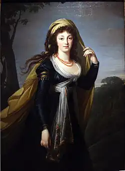 Marie Terezie, hraběnka Kinská. Portrét Louise Élisabeth Vigée Le Brun, 1793.