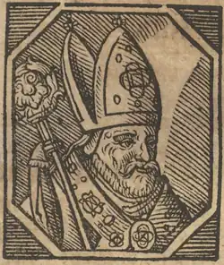 Thiddag, dřevoryt z knihy Bartoloměje Paprockéhoː Diadochus (1602)