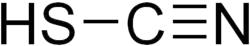 Strukturní vzorec kyseliny thiokyanaté