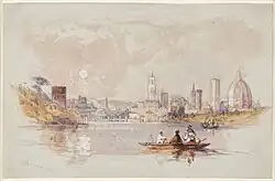 Thomas Aylmer: Florence from the Arno (1833)