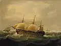 Vrak lodi HMS St. George, Norsko, 1811, olej na plátně