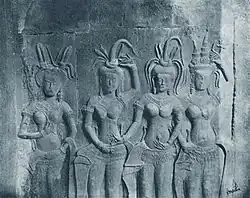 Řezba z chrámu Angkor Wat, 1866