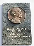 Pamětní deska na Jamborově domě