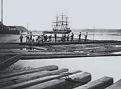 Doprava dřeva, Quebec, 1872