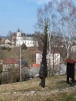 Torzo odumřelého stromu v roce 2016.
