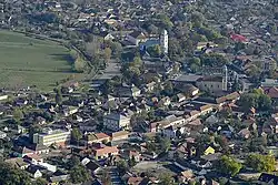 Letecký pohled na Tiszafüred