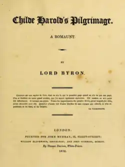 První vydání prvních dvou zpěvů z roku 1812