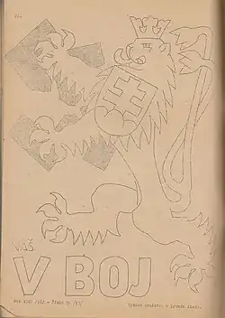 Titulní strana časopisu "V boj", číslo 50, rok 1940, Vojtěch Preissig