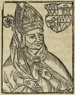 Tomáš Albín z Helfenburka (B. Paprocký, Zrcadlo slavného Markrabství moravského, 1593)