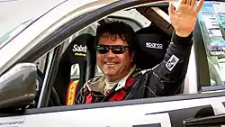 Tomáš Vavřinec ve svém voze Mitsubishi Lancer EVO na Mistrovství Evropy 2021