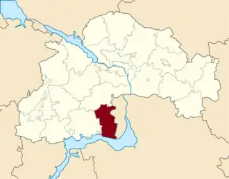 Poloha rajónu v Dněpropetrovské oblasti