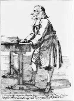 Karikatura Thomase Bernarda Gaffi od Piera Leone Ghezziho