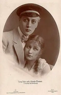 Gösta Ekman starší a Tora Teje, 1917