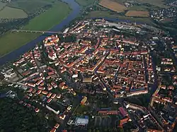 Letecký pohled na centrum Torgavy
