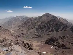 Pohled na Tubkal z hory Afella