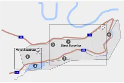 Přehledná mapka celé Boroviny