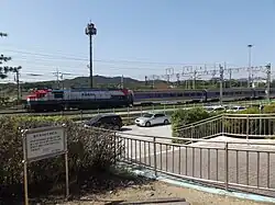 Pohled na trať z Korejského železničního muzea