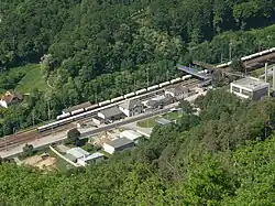 Železniční stanice v Adamově před modernizací