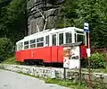 Vystavený vůz zrušené horské tramvajové trati