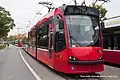Pořadové číslo zvláštní jízdy (992) na vozu tramvaje v Bernu