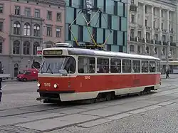 Brněnská tramvaj T3R.P na náměstí Svobody