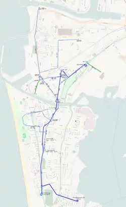 Vývoj sítě (tmavomodře: v provozu; na jihovýchodě poslední prodloužení z května 2013)