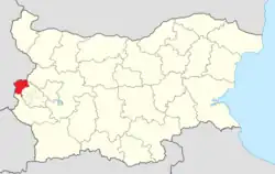 Obština na mapě Bulharska