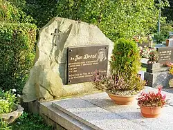 Hrob pastora Jana Drózda na třanovickém evangelickém hřbitově