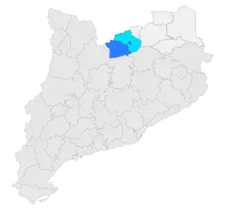 Horní Cerdanya a Dolní Cerdanya na mapě