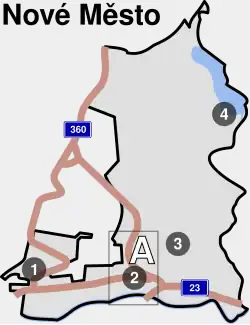 Přehledná mapka Nového Města