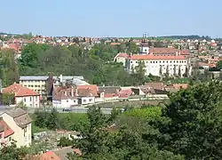 Východní část Stařečky a bazilika