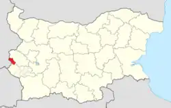 Obština na mapě Bulharska