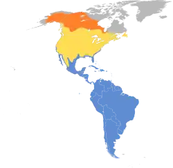 Rozšíření vodouše žlutonohého