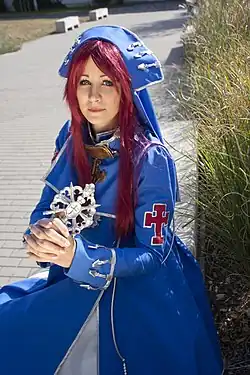 Cosplay postavy Esther Blanchettové z Trinity Blood