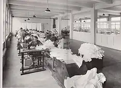 Výrobní linka: šití košil (1933)