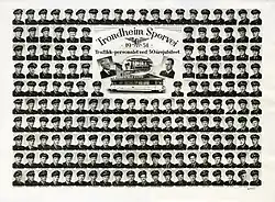 Trondheim Sporvei, dopravní personál k 50. výročí, 1951