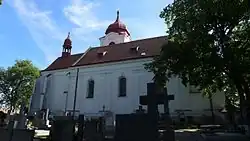Kostel Povýšení sv. Kříže v Trstěnicích.