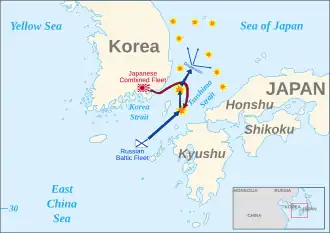 Mapa s plavbami obou loďstev